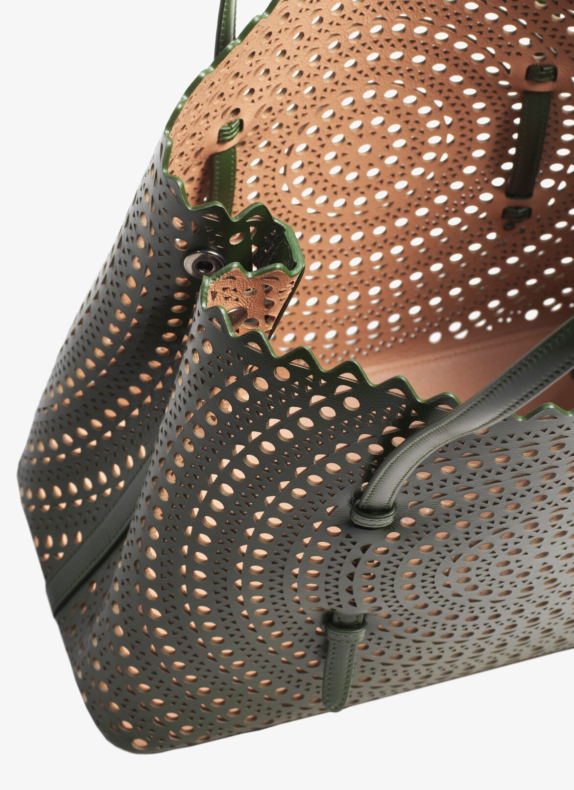 MINA MEDIUM CUIR LUX MINI NEW VIENNE MELESE ALAÏA GREEN  MINA MEDIUM CUIR LUX MINI NEW VIENNE MELESE